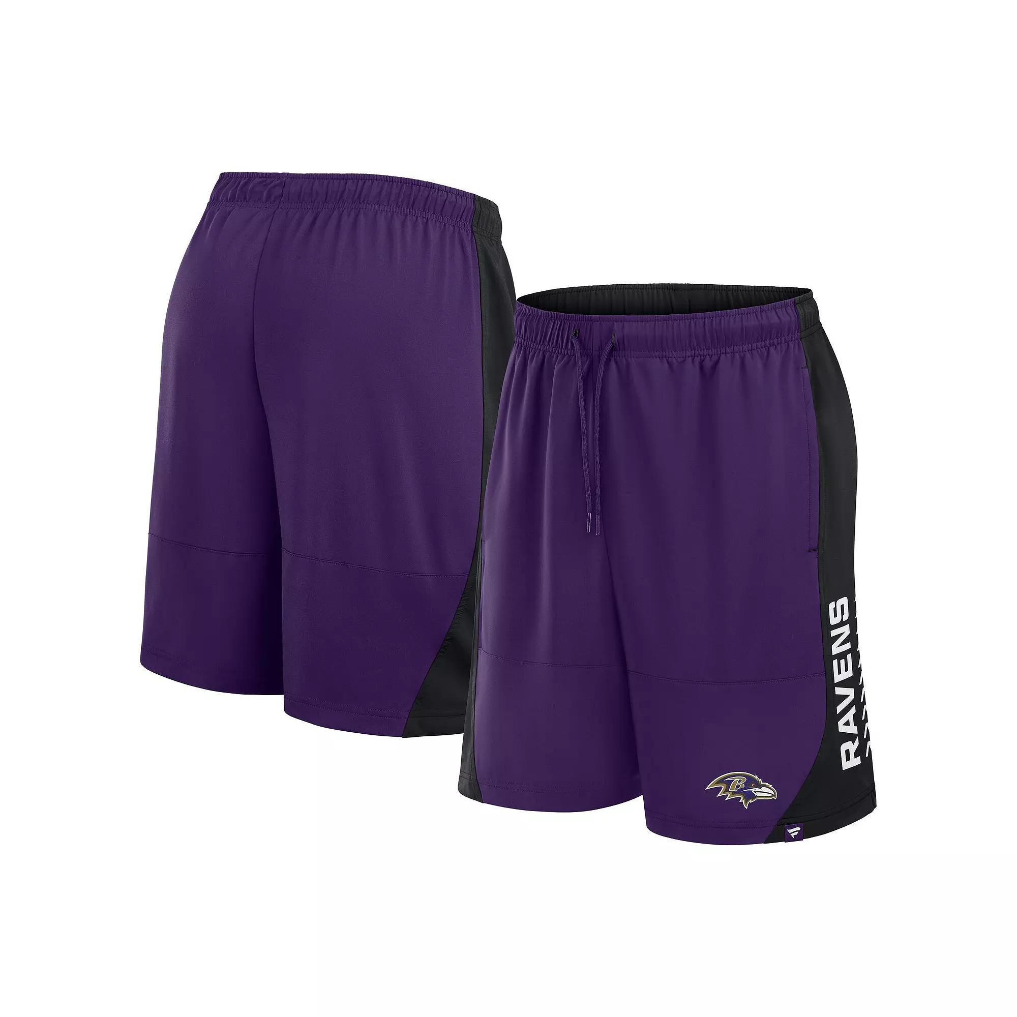 Men's Fanatics Purple Baltimore Ravens No Defense Shorts, Size: Medium Product Image