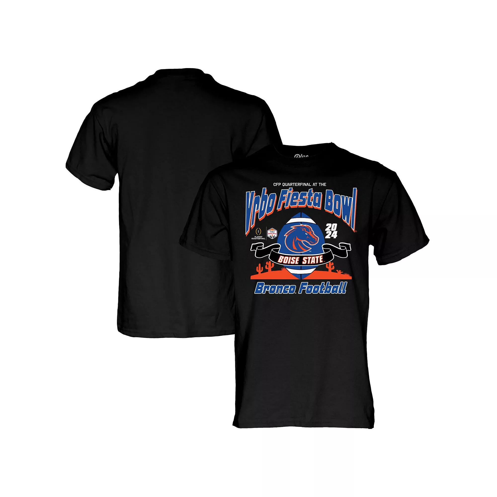 Men's Blue 84  Black Boise State Broncos College Football Playoff 2024 Fiesta Bowl T-Shirt, Size: Small Product Image