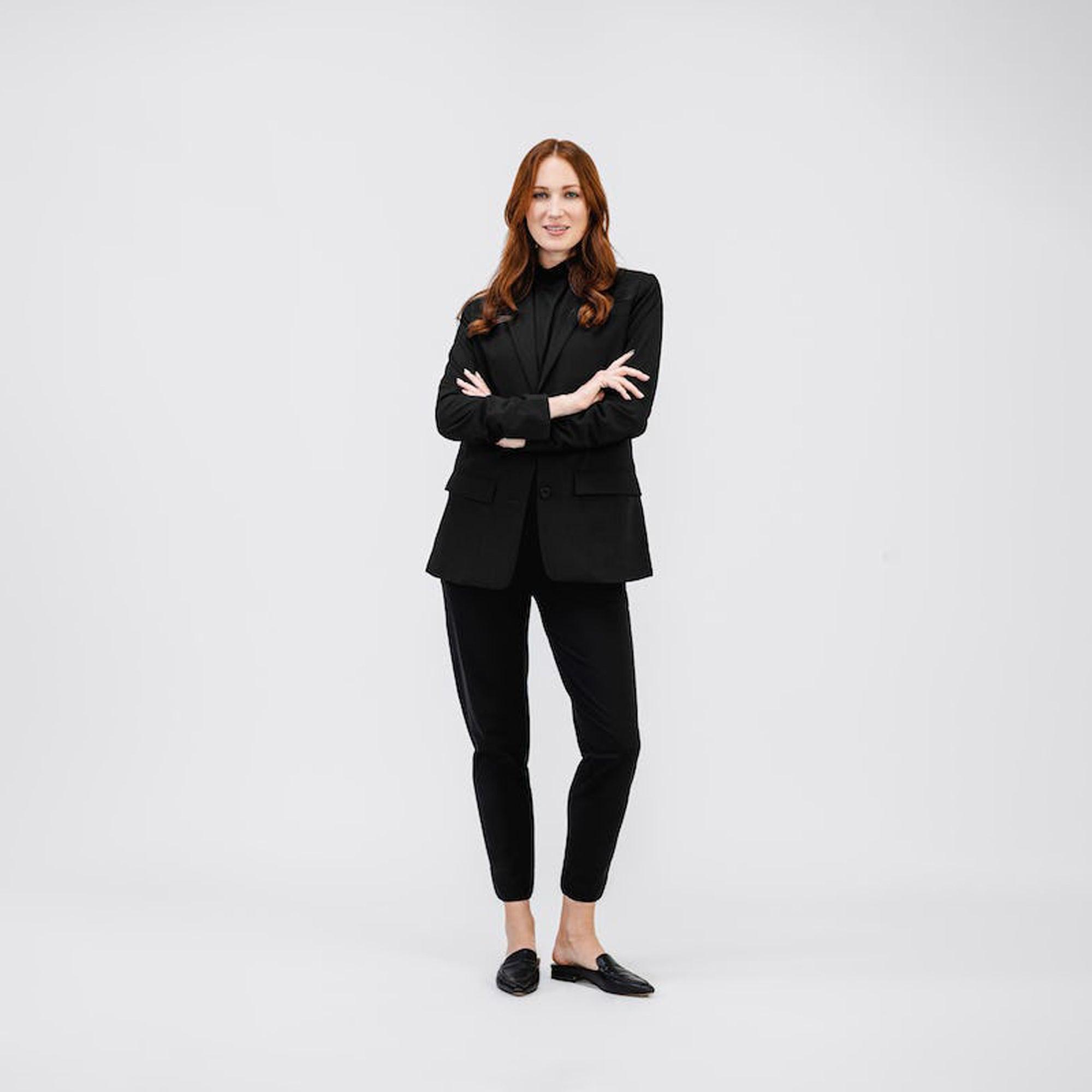 Women's Velocity Oversized Blazer - Black Female Product Image