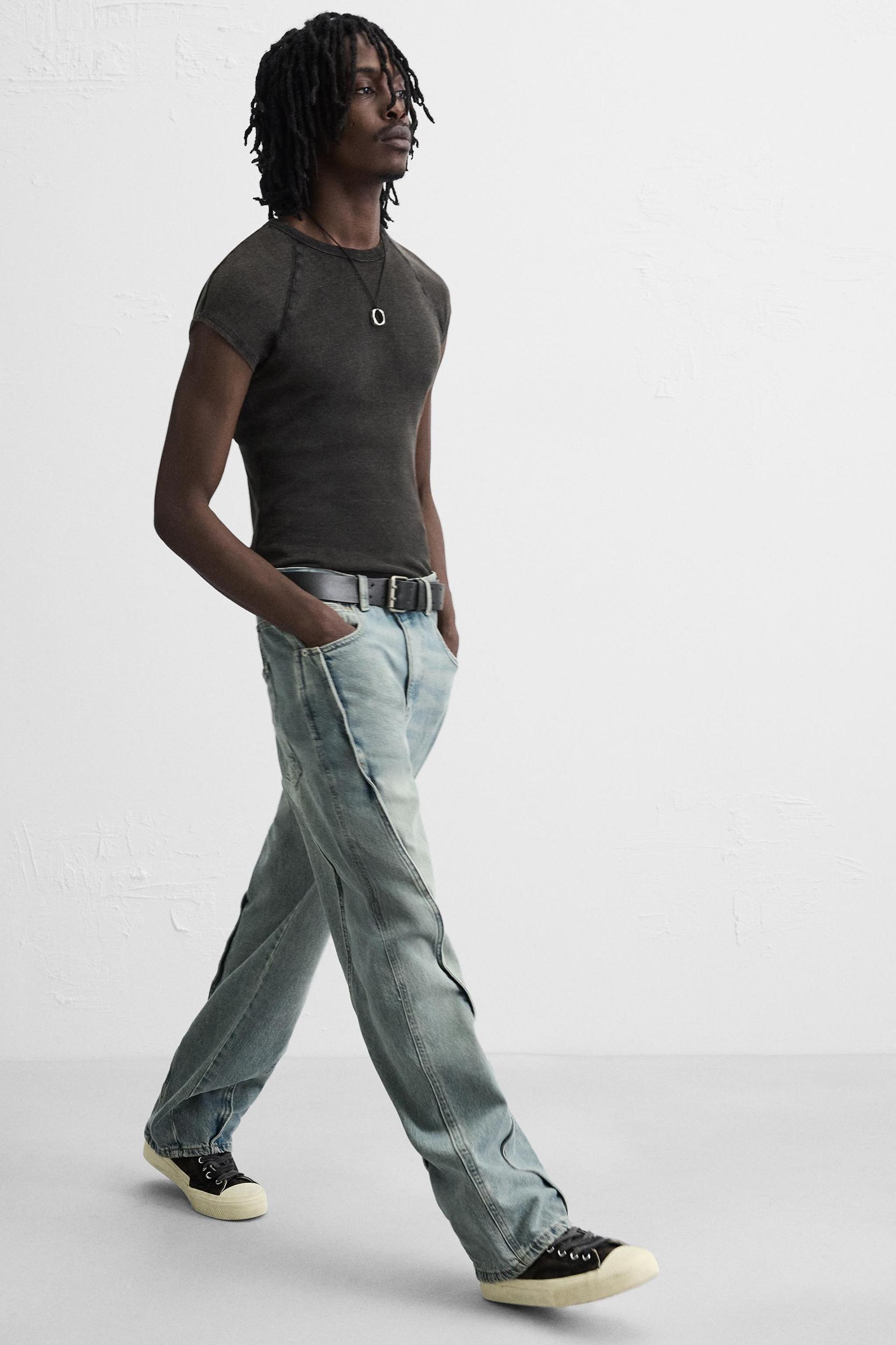 SEAMED BAGGY FIT JEANS Product Image