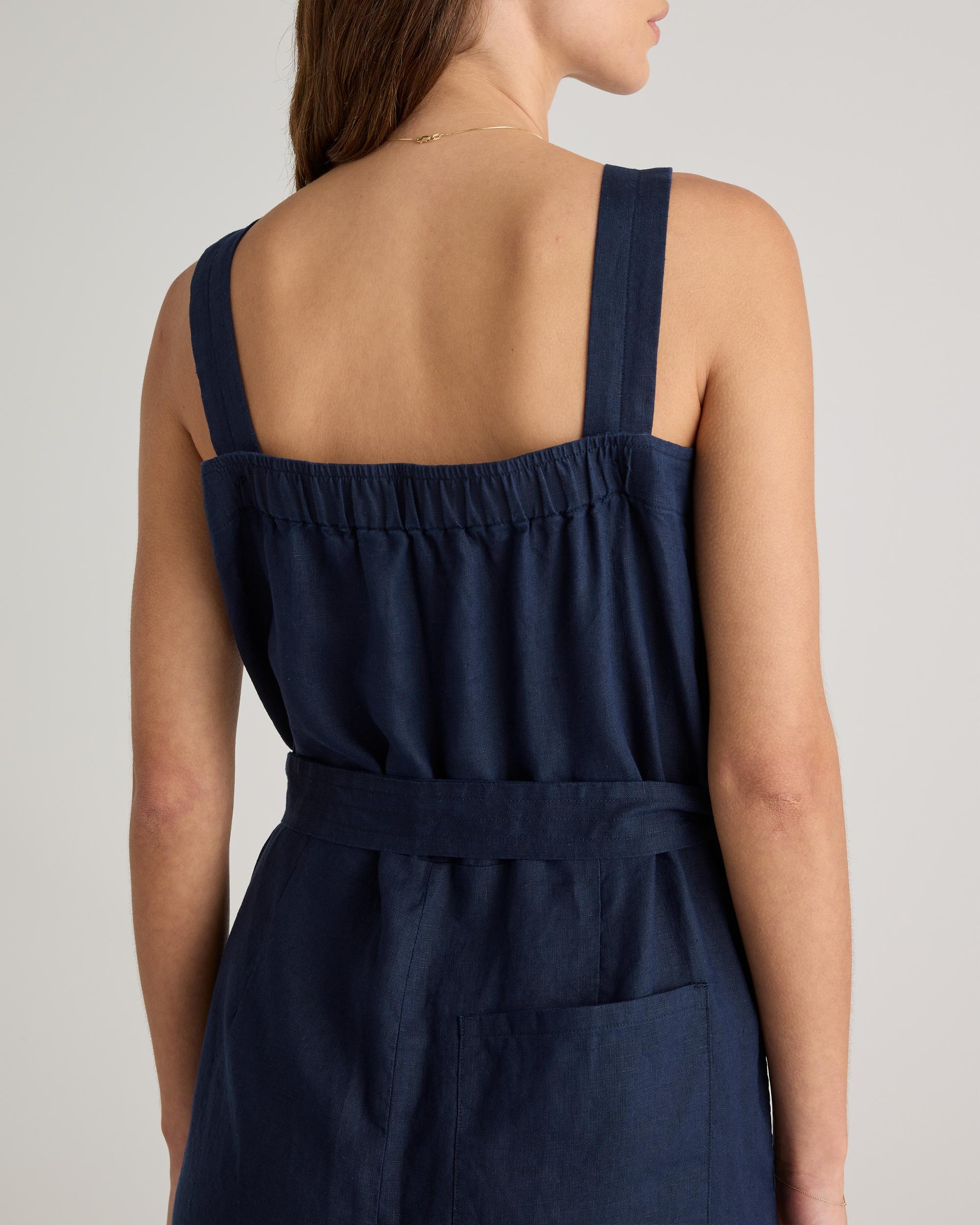 Quince | Women's 100% European Linen Square Neck Jumpsuit Product Image