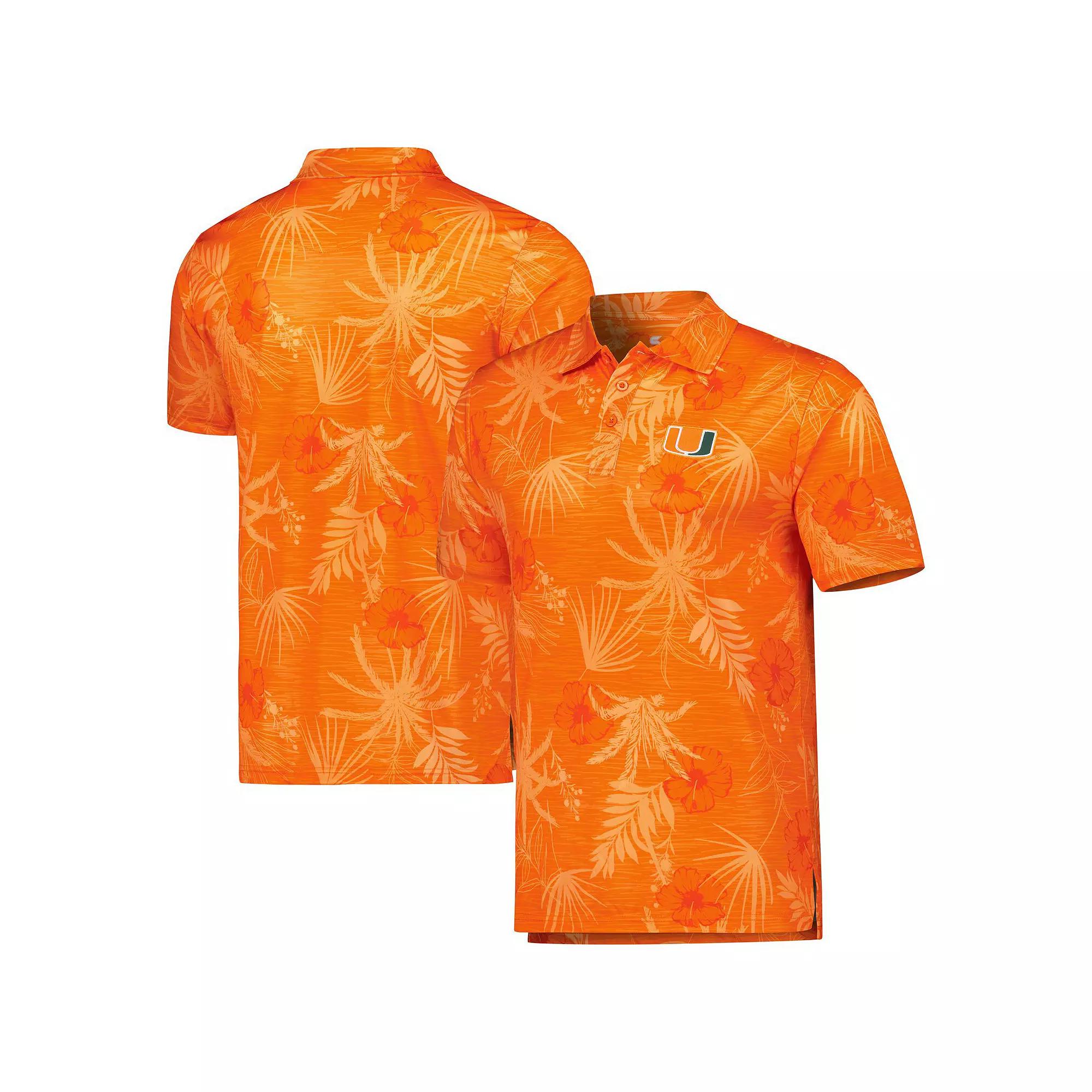 Men's Colosseum Orange Miami Hurricanes Palms Team Polo,  Product Image