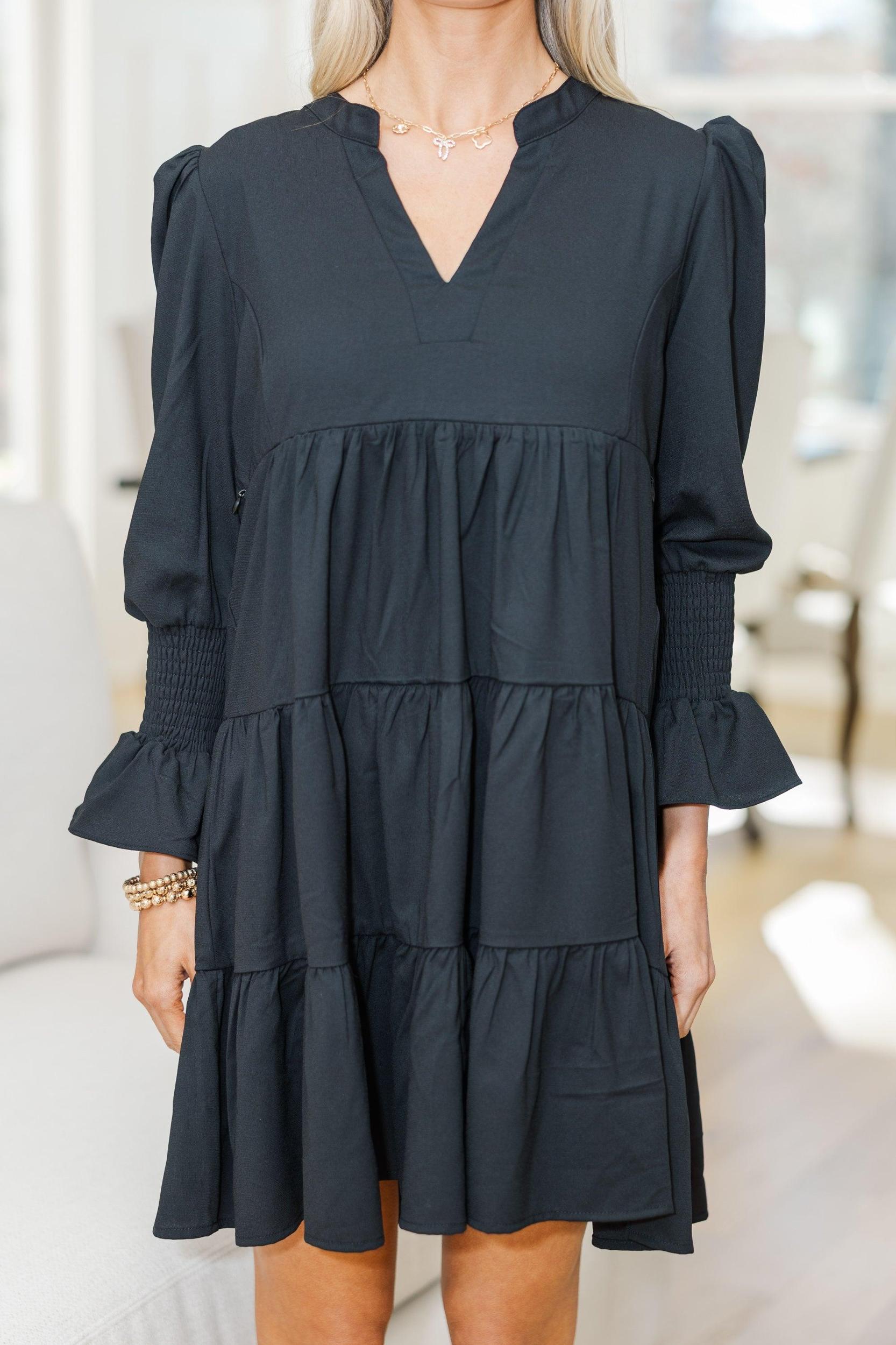 NURSING COLLECTION: In Your Happy Place Black Dress Female Product Image