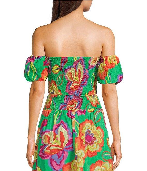 GB Large Floral Off The Shoulder Coordinating Top Product Image