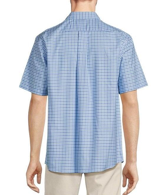 Roundtree & Yorke TravelSmart Easy Care Short Sleeve Thin Plaid Sport Shirt Product Image