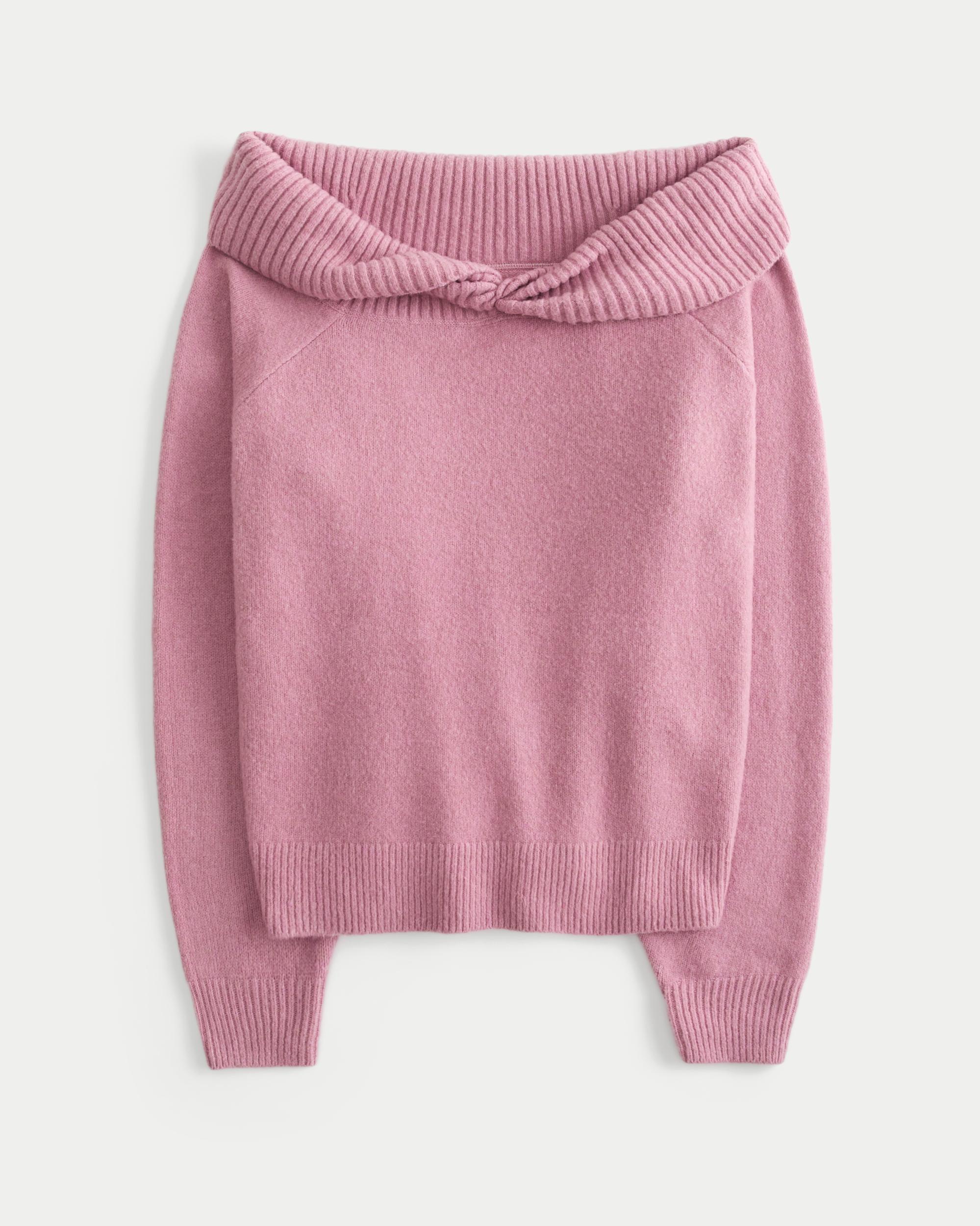 Hollister Comfy Cloud Off-the-Shoulder Twist Sweater Product Image
