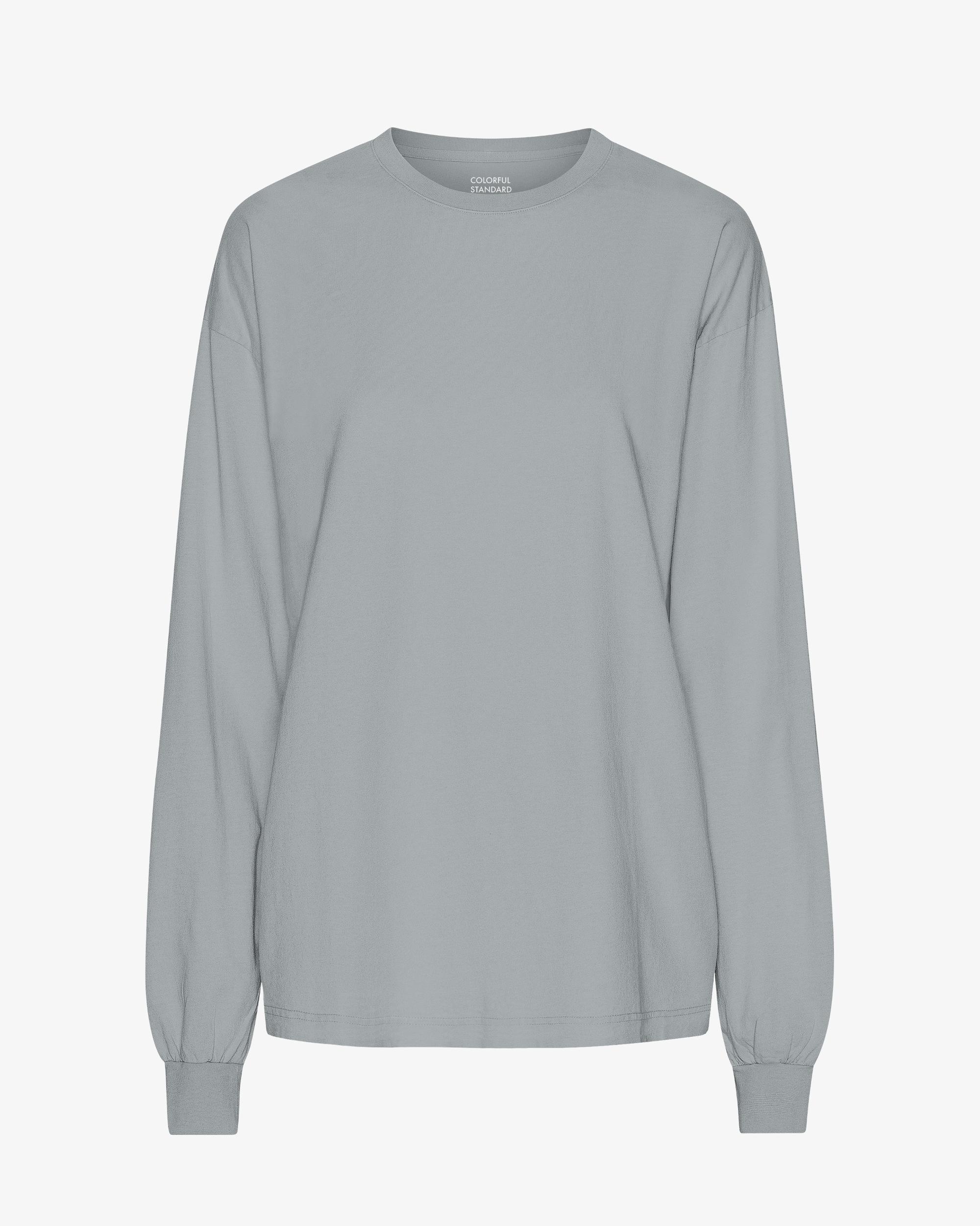 Oversized Organic LS T-Shirt - Faded Grey Product Image