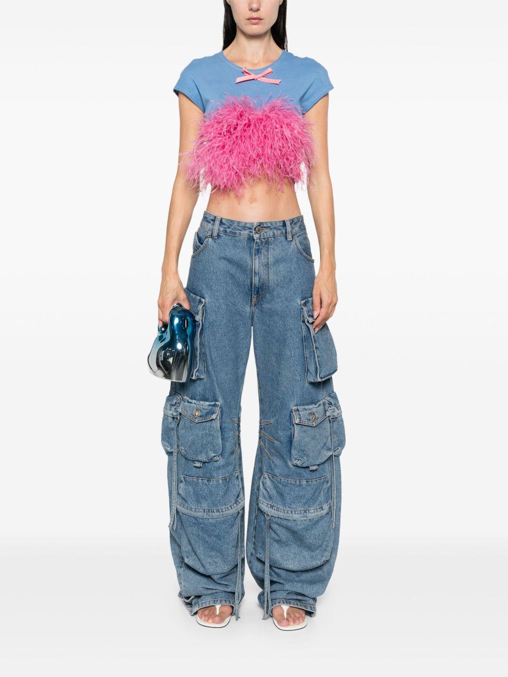 feather-detail T-shirt Product Image