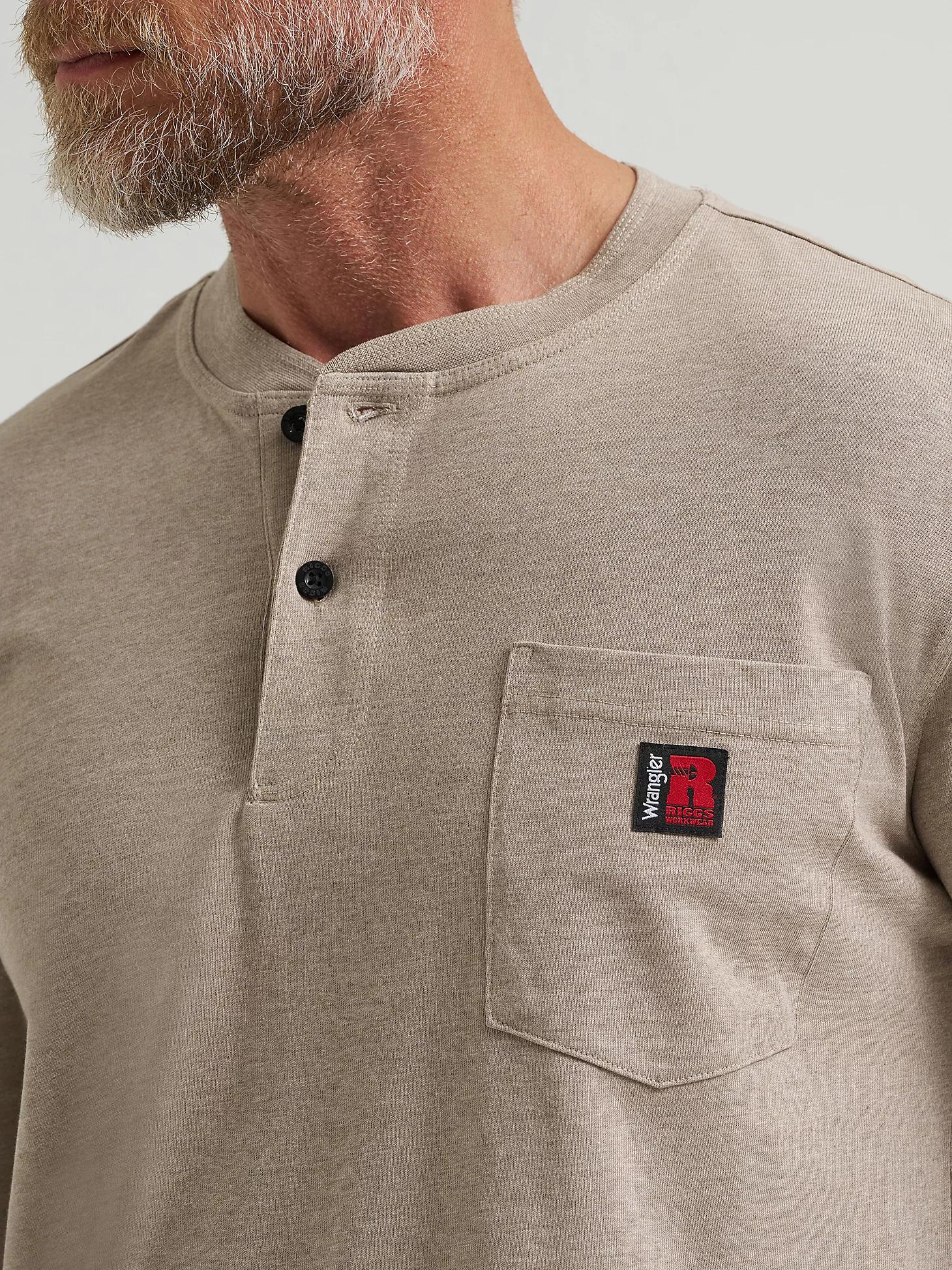 Wrangler® RIGGS Workwear® Long Sleeve Solid Henley | Men's SHIRTS | Wrangler® Product Image
