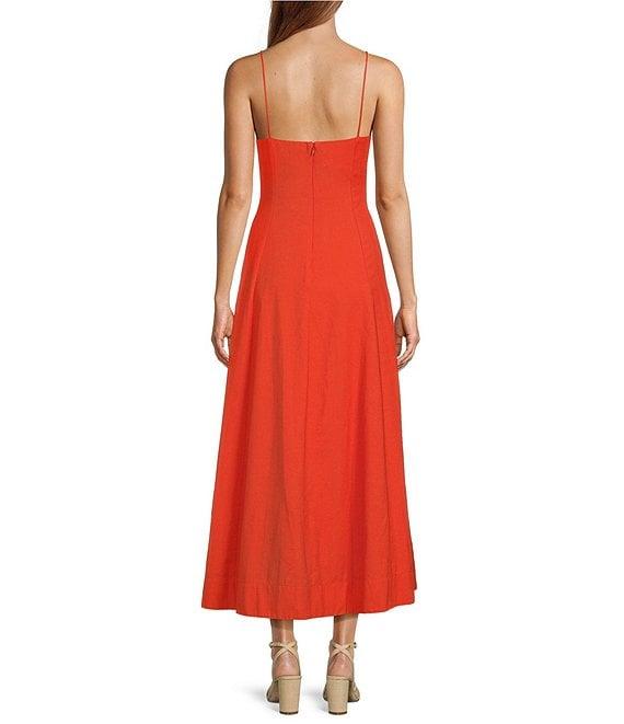 Antonio Melani Aubrey V-Neck Sleeveless A-Line Midi Dress Product Image