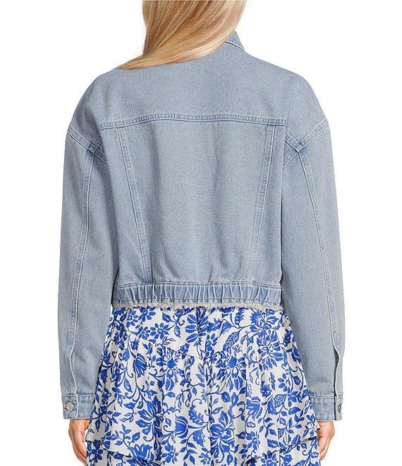 C&V Chelsea & Violet Brushed Distressed Denim Jacket Product Image