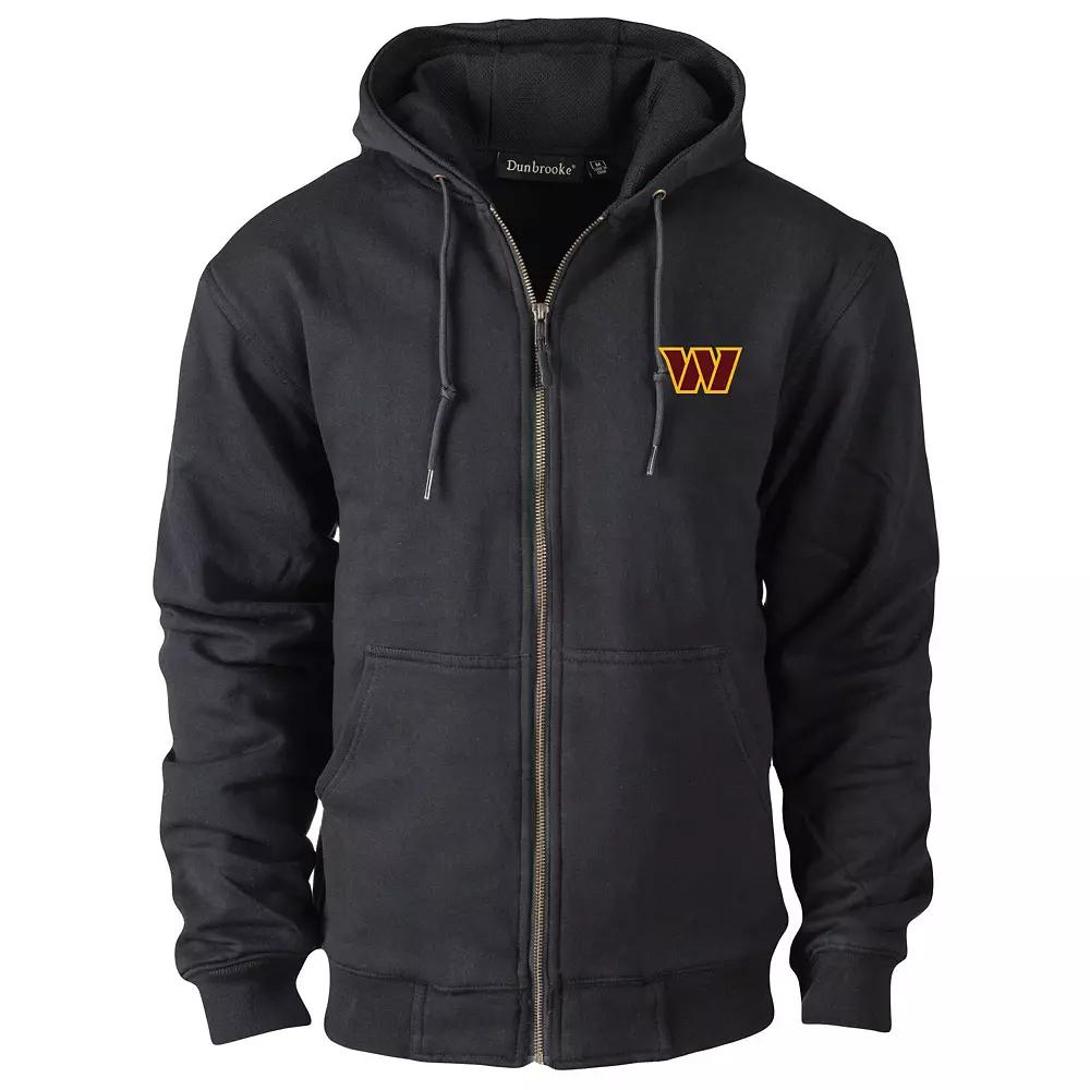 Men's Dunbrooke Black Washington Commanders Craftsman Thermal-Lined Full-Zip Hoodie, Size: Small, Wft Black Product Image