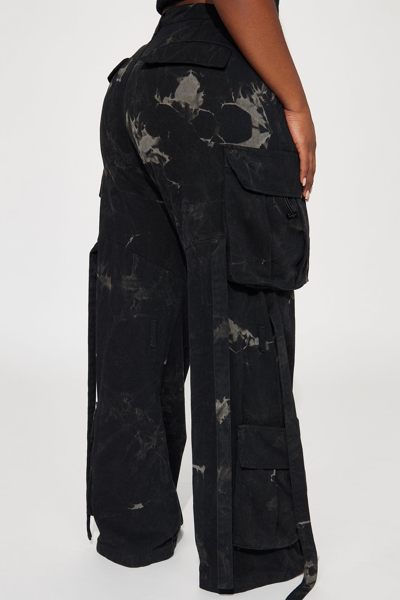 Level You Up Mineral Wash Cargo Pant - Black/combo Product Image