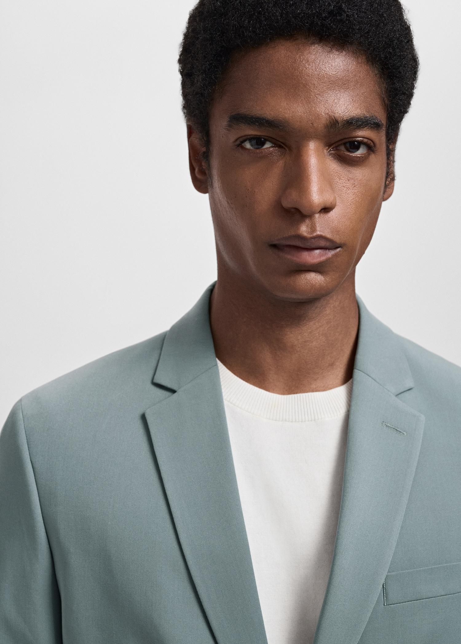 Super slim-fit suit jacket in stretch fabric - Men | MANGO USA Product Image