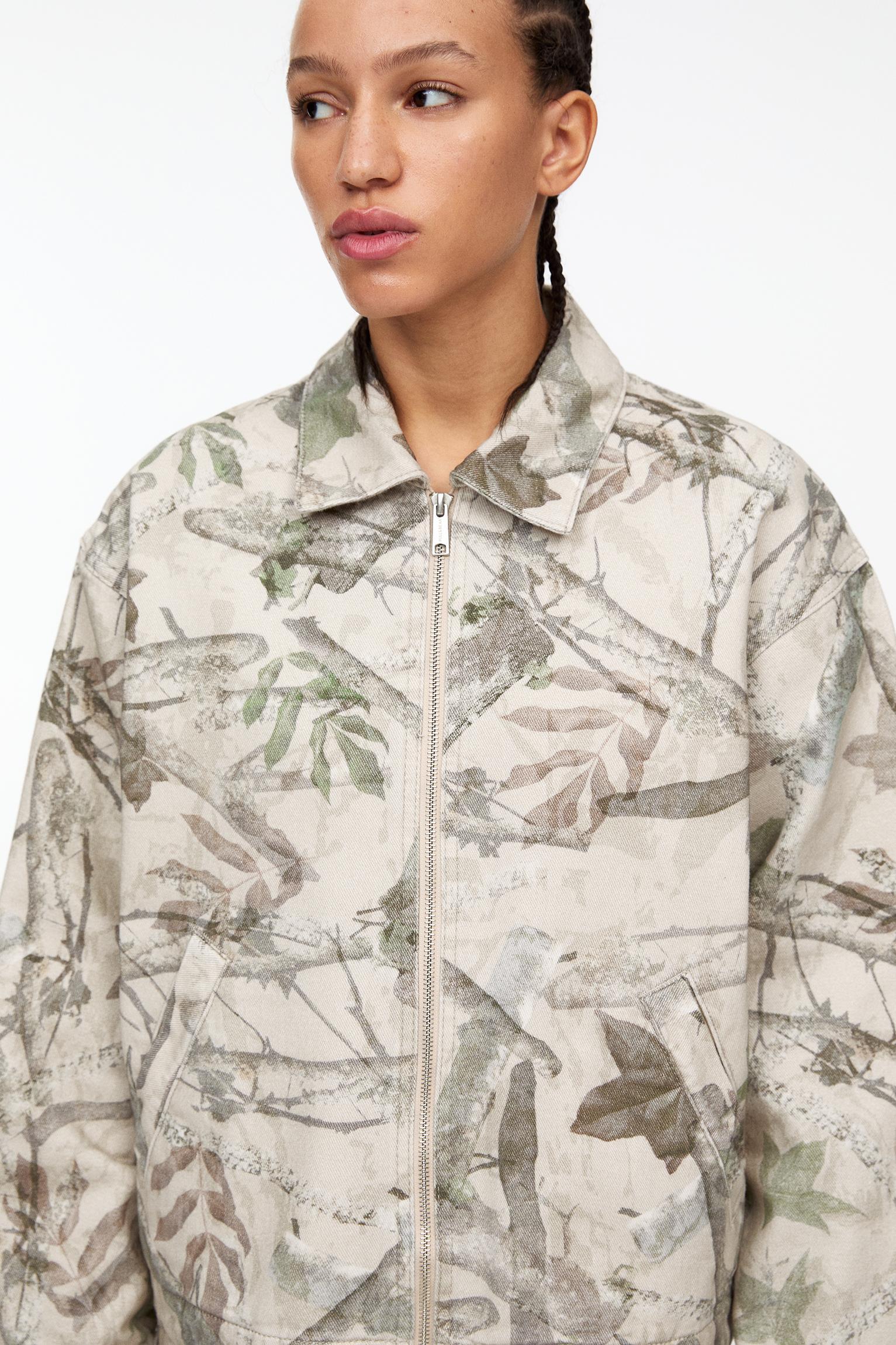 Leaf print utility jacket Product Image