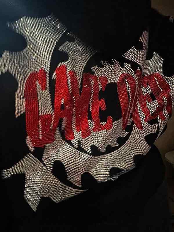 Men's Hip Pop Rhinestone Print Oversized Hoodie Product Image