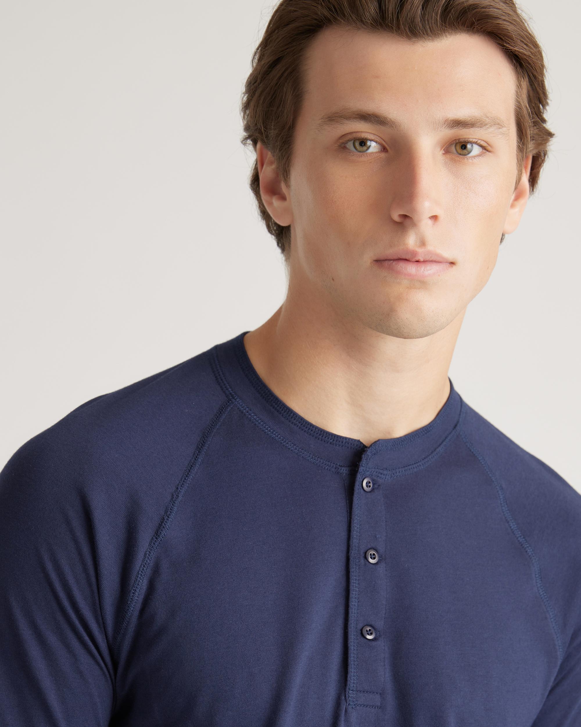 Quince | Men's Cotton Modal Long Sleeve Henley T-Shirt Cotton/Modal Product Image