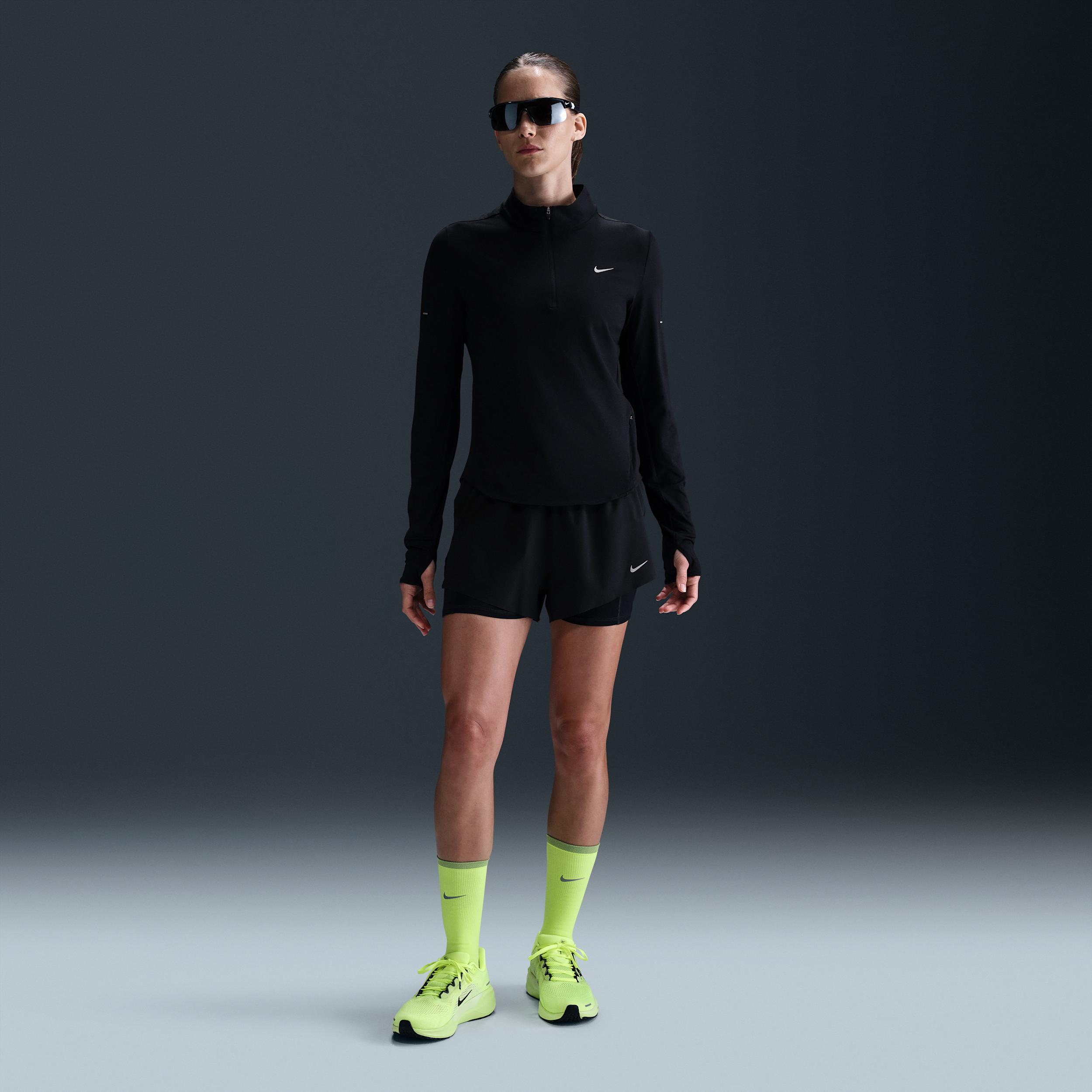 Nike Womens Swift Dri-FIT UV 1/4-Zip Running Top | HQ0499-010 Product Image