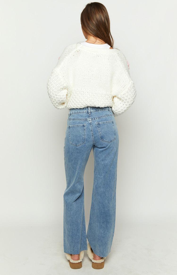 Faded Favourite Mid Wash Denim Mid Waist Jeans Product Image