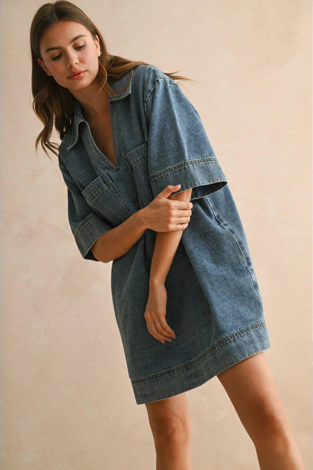 Oversized Denim Tunic Product Image