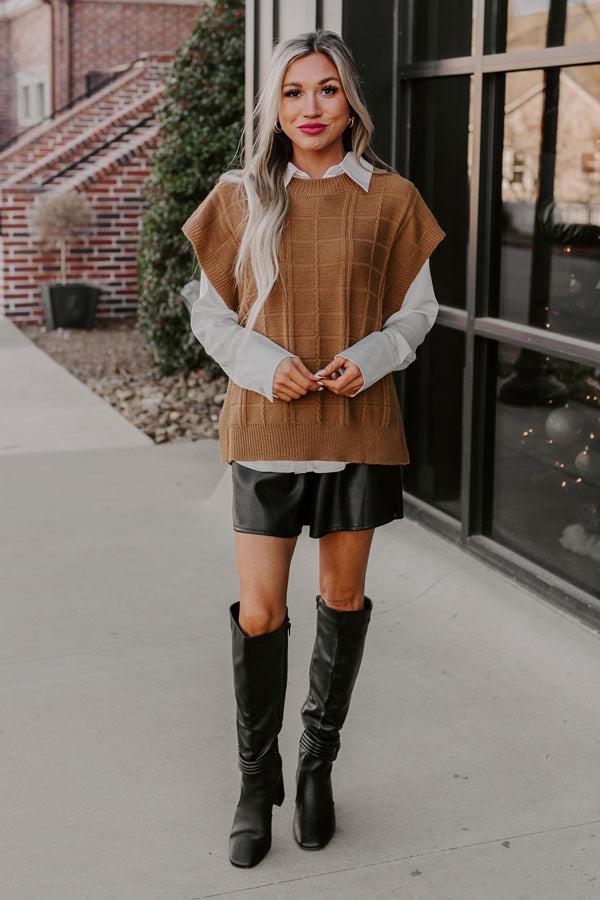 Venice Vision Sweater Top In Camel Product Image