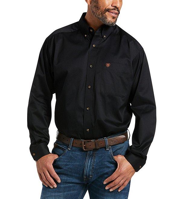 Ariat Big & Tall Solid Twill Long-Sleeve Woven Shirt Product Image