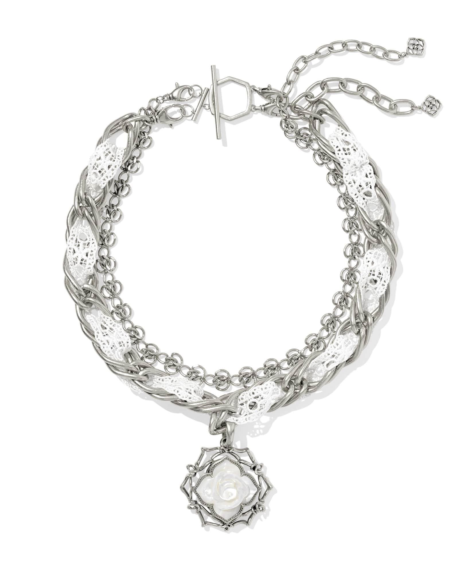 Mallory Rose Vintage Silver Statement Necklace Product Image