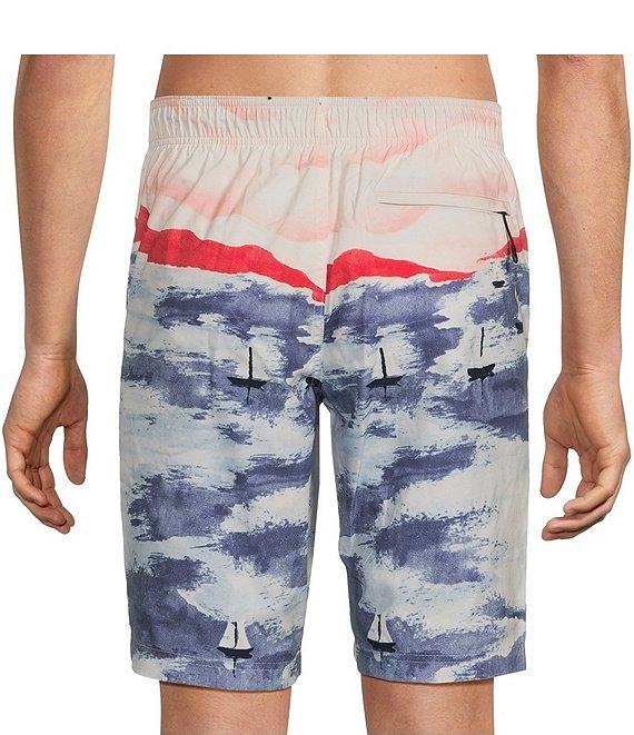Roundtree & Yorke Sailboat Scenic 10#double; Swim Trunks Product Image