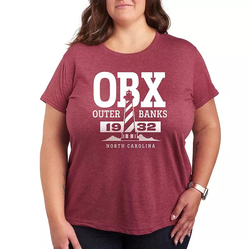 Plus OBX Outer Banks Lighthouse Graphic Tee, Women's,  Product Image