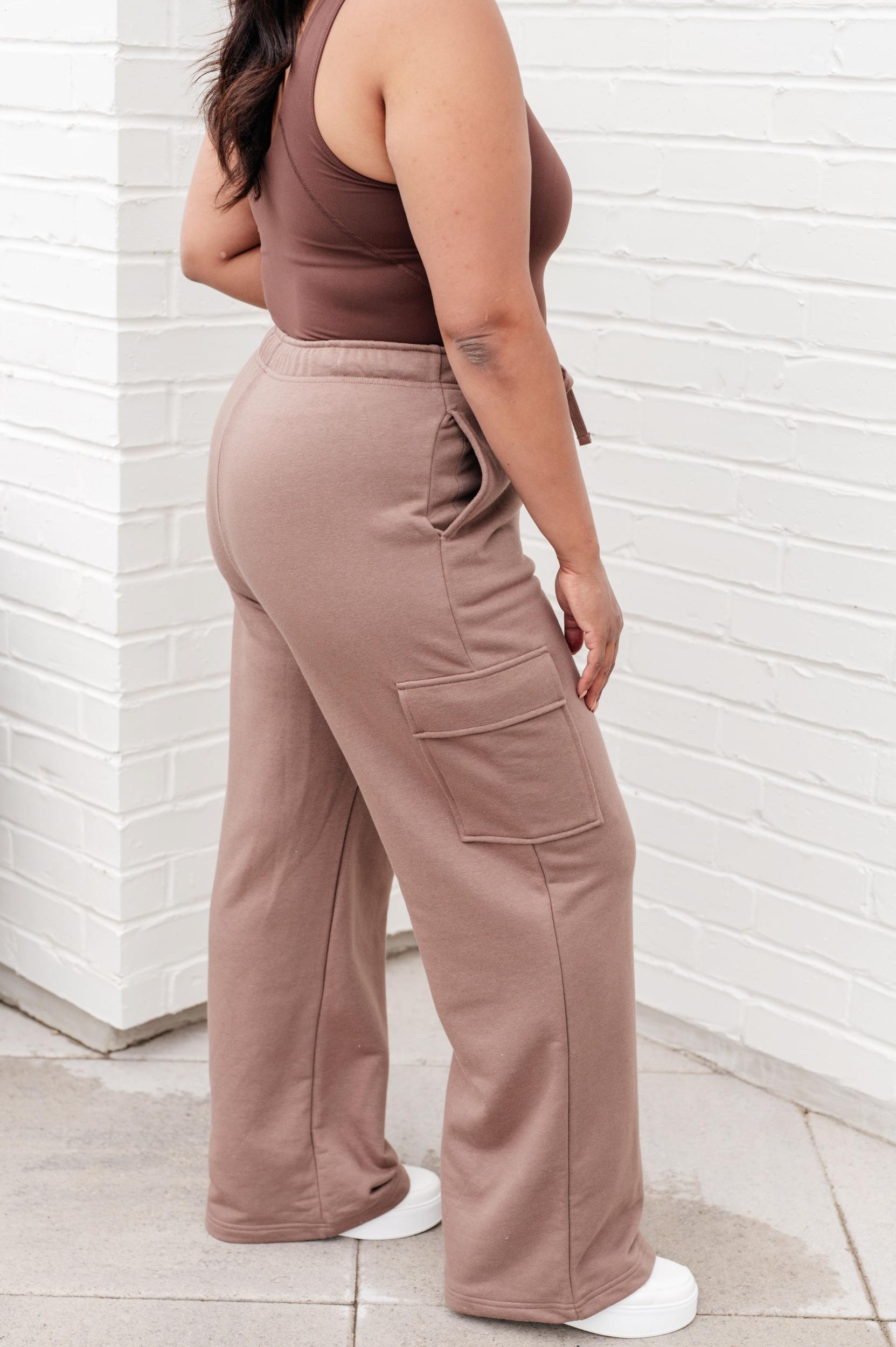 Chase the Pace Wide Leg Bottom in Taupe Product Image
