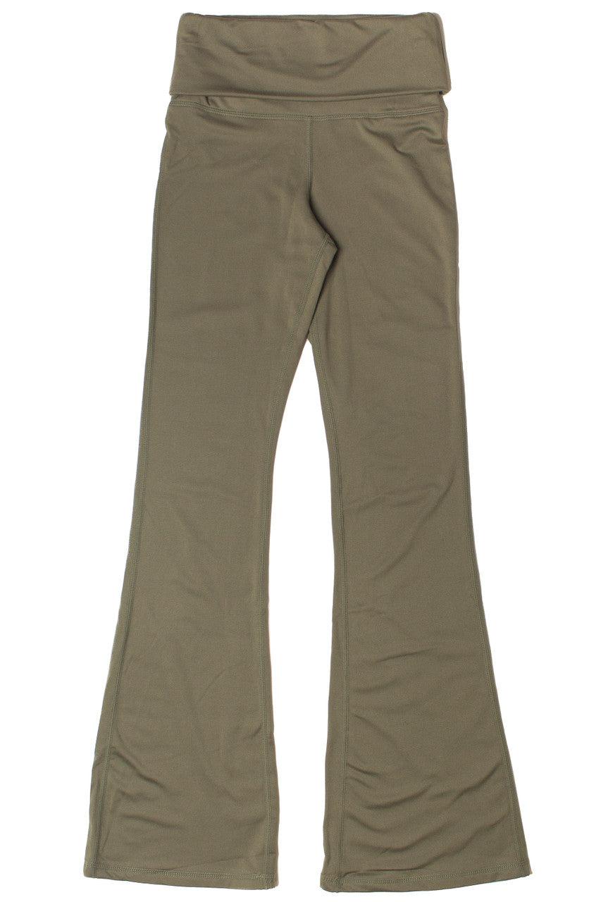 Fold Over Fleece Lined Flare Leggings Product Image