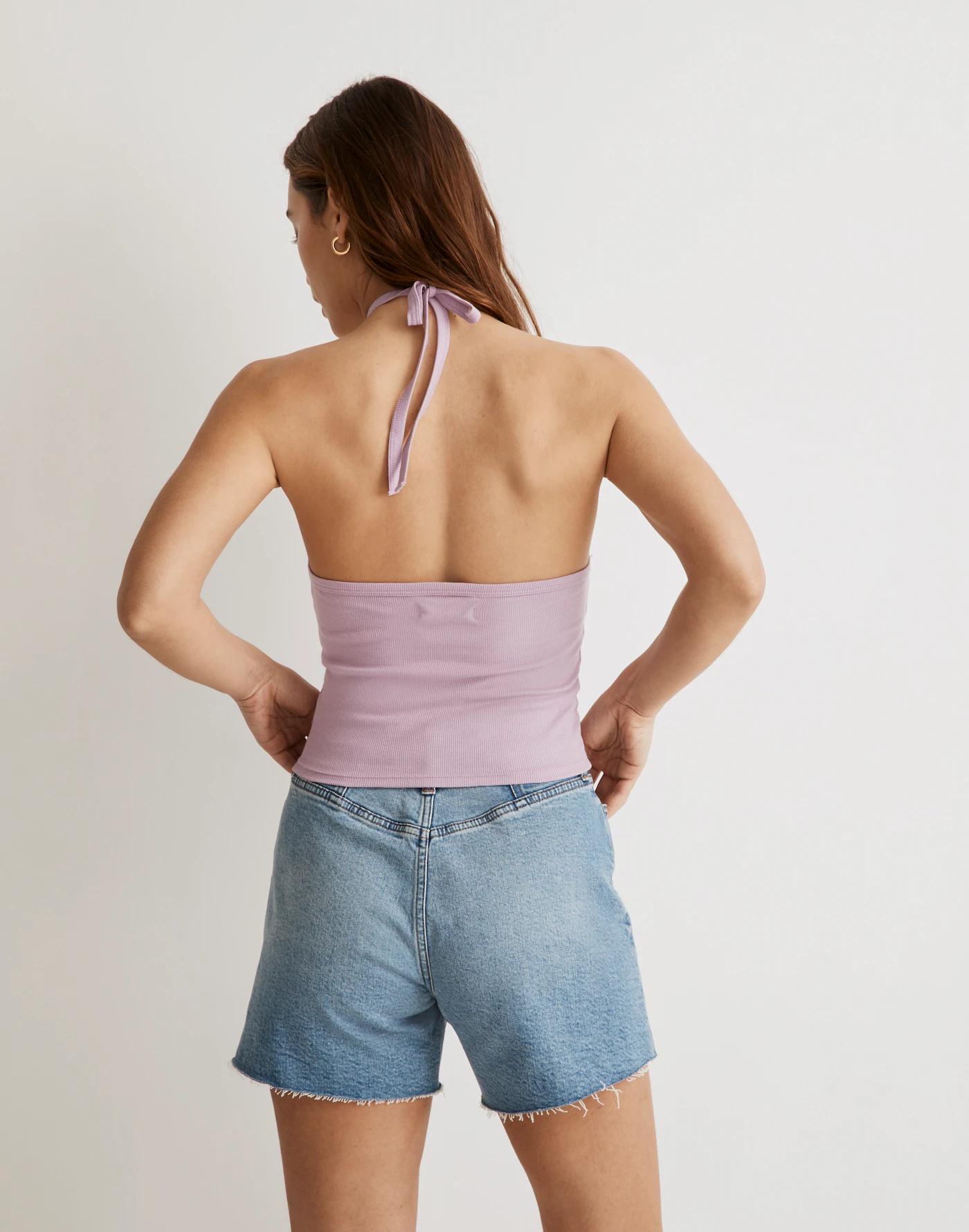 Supima® Rib Halter Tank Top Product Image