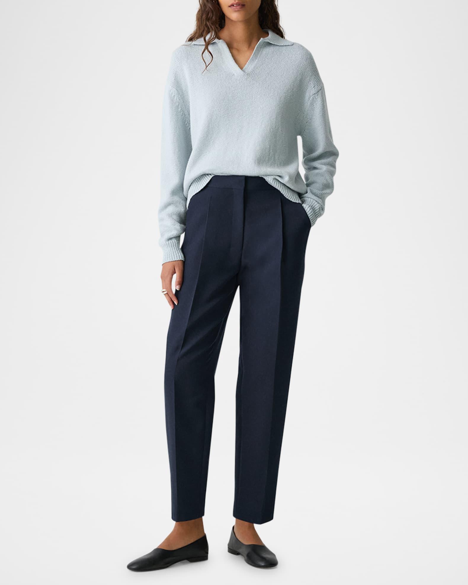 Pleated Tapered Ankle Pants Product Image