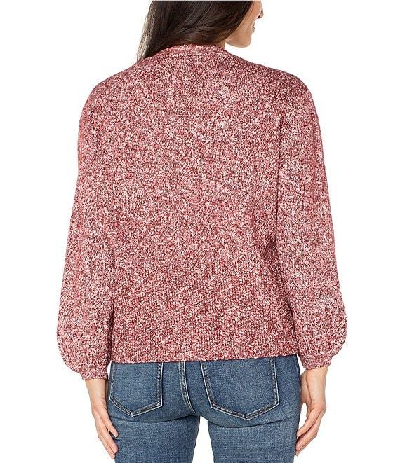 Liverpool Los Angeles Knit Jersey V-Neck Long Sleeve Button Front Cardigan Product Image