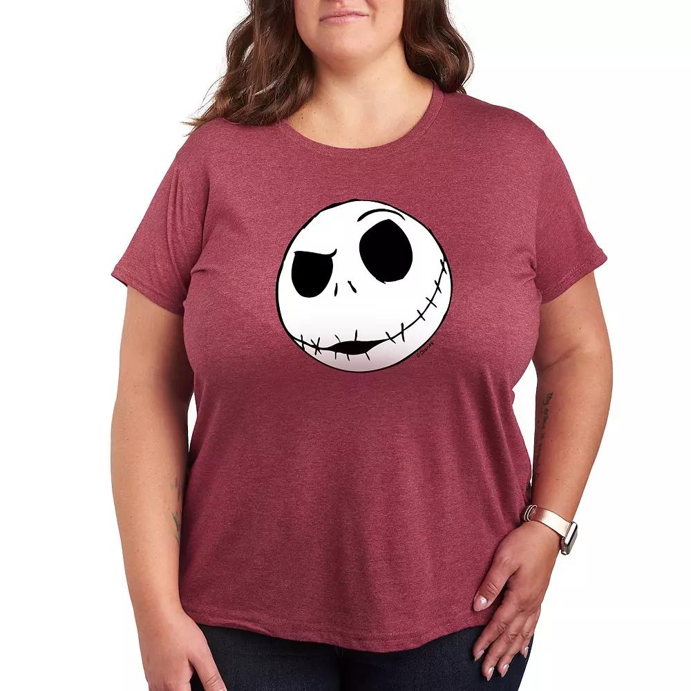 Disney's Nightmare Before Christmas Plus Jack Face Graphic Tee, Women's,  Product Image
