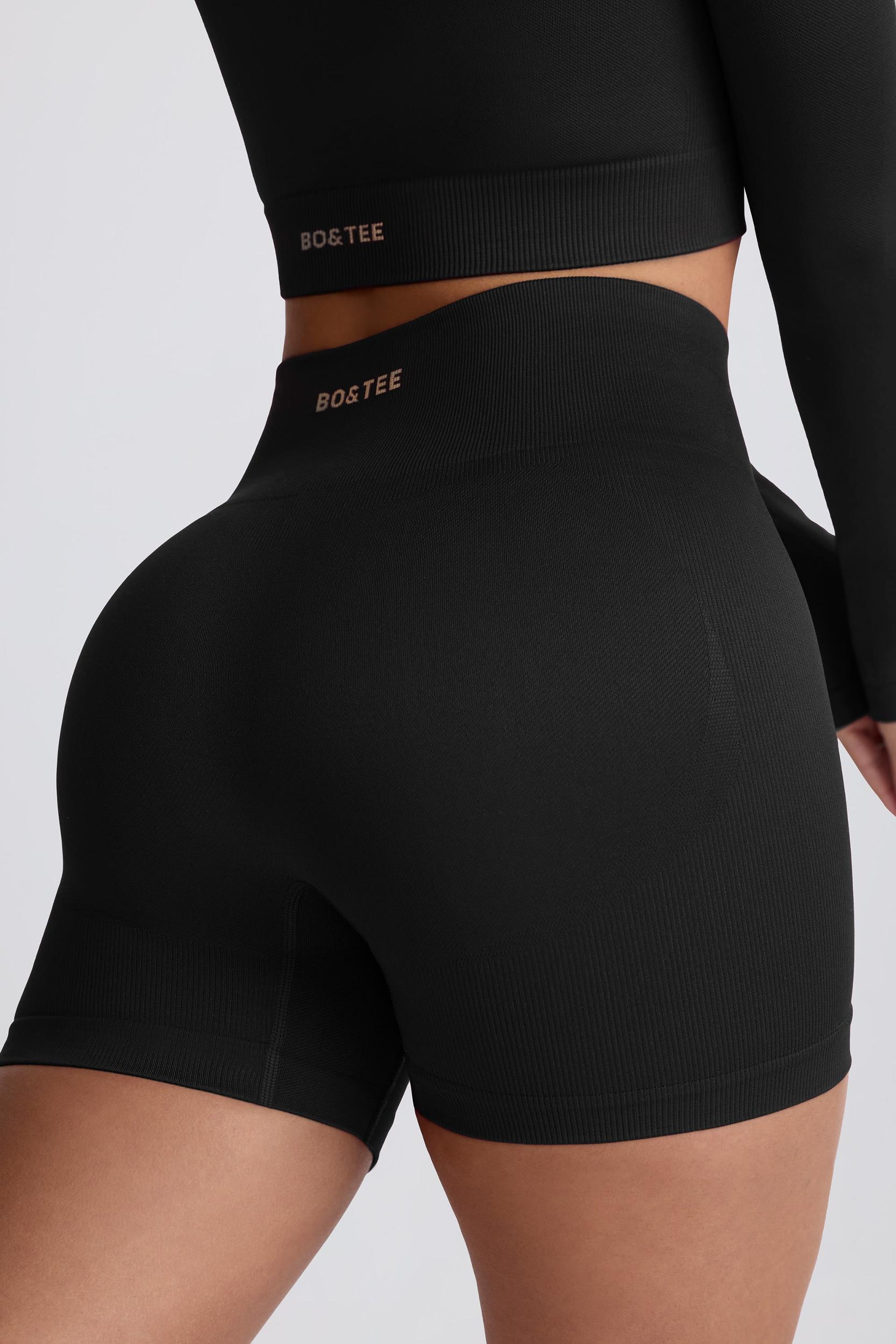 Super Sculpt Seamless High-Waist Mini Shorts in Chocolate Product Image