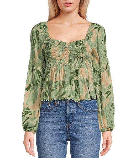 Coco + Jaimeson Long Sleeve BabyDoll Blouse Product Image