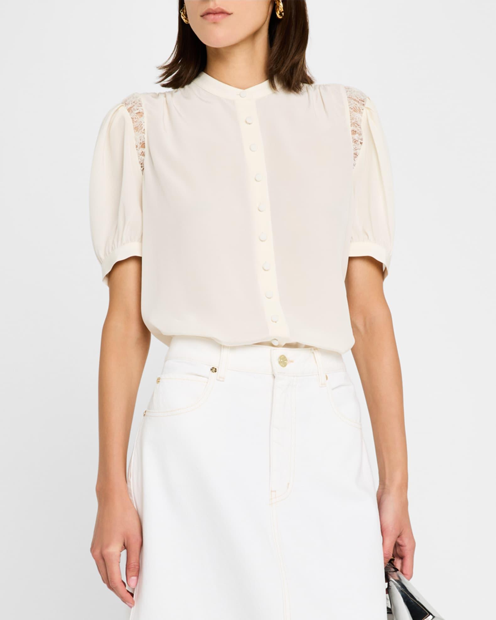 Lace Shoulder Blouse  Product Image