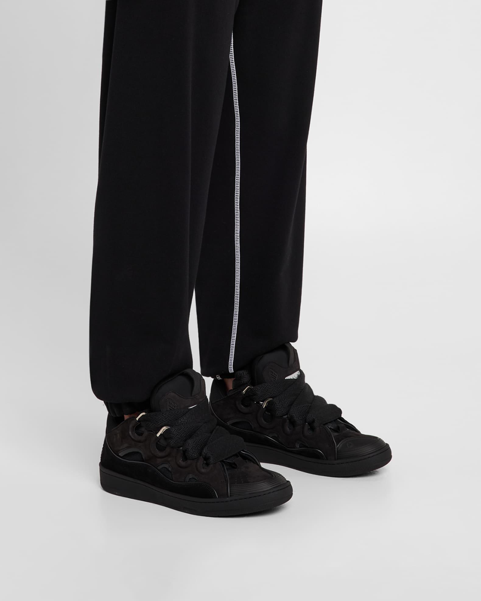 Men's Curb Napa Leather Low-Top Sneakers Product Image