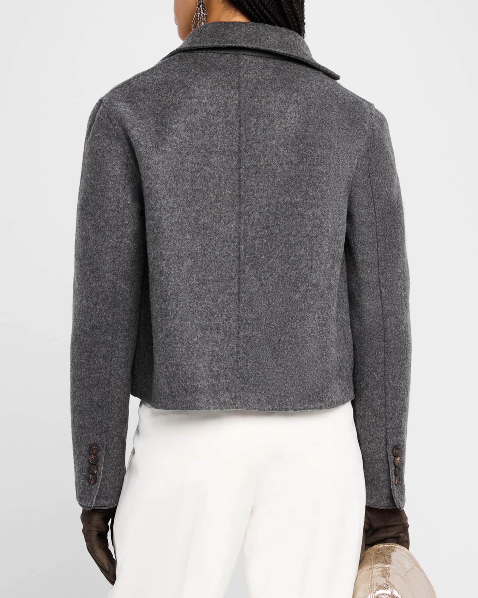 Fluid Wool Double-Faced Crop Jacket Product Image