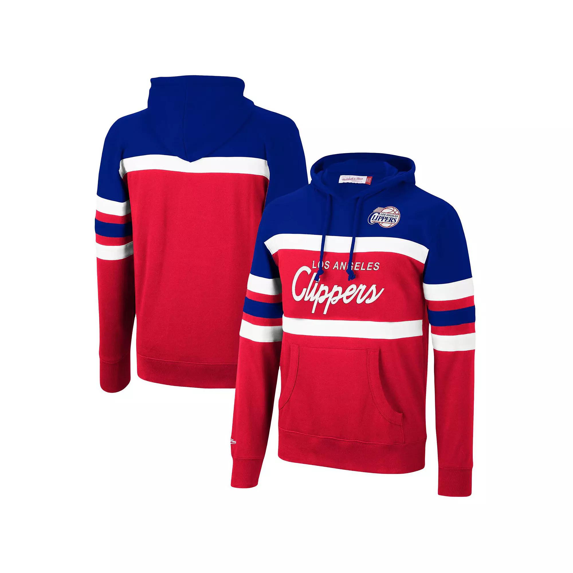 Men's Mitchell & Ness Royal/Red LA Clippers Head Coach Pullover Hoodie,  Product Image