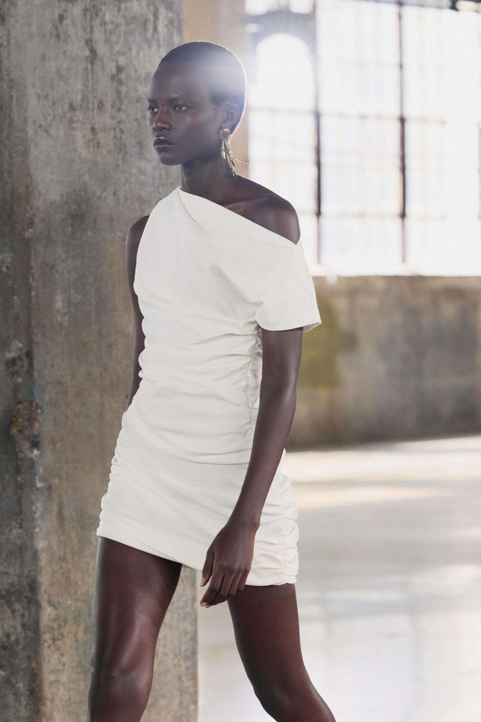DRAPED MINI DRESS ZW COLLECTION Product Image