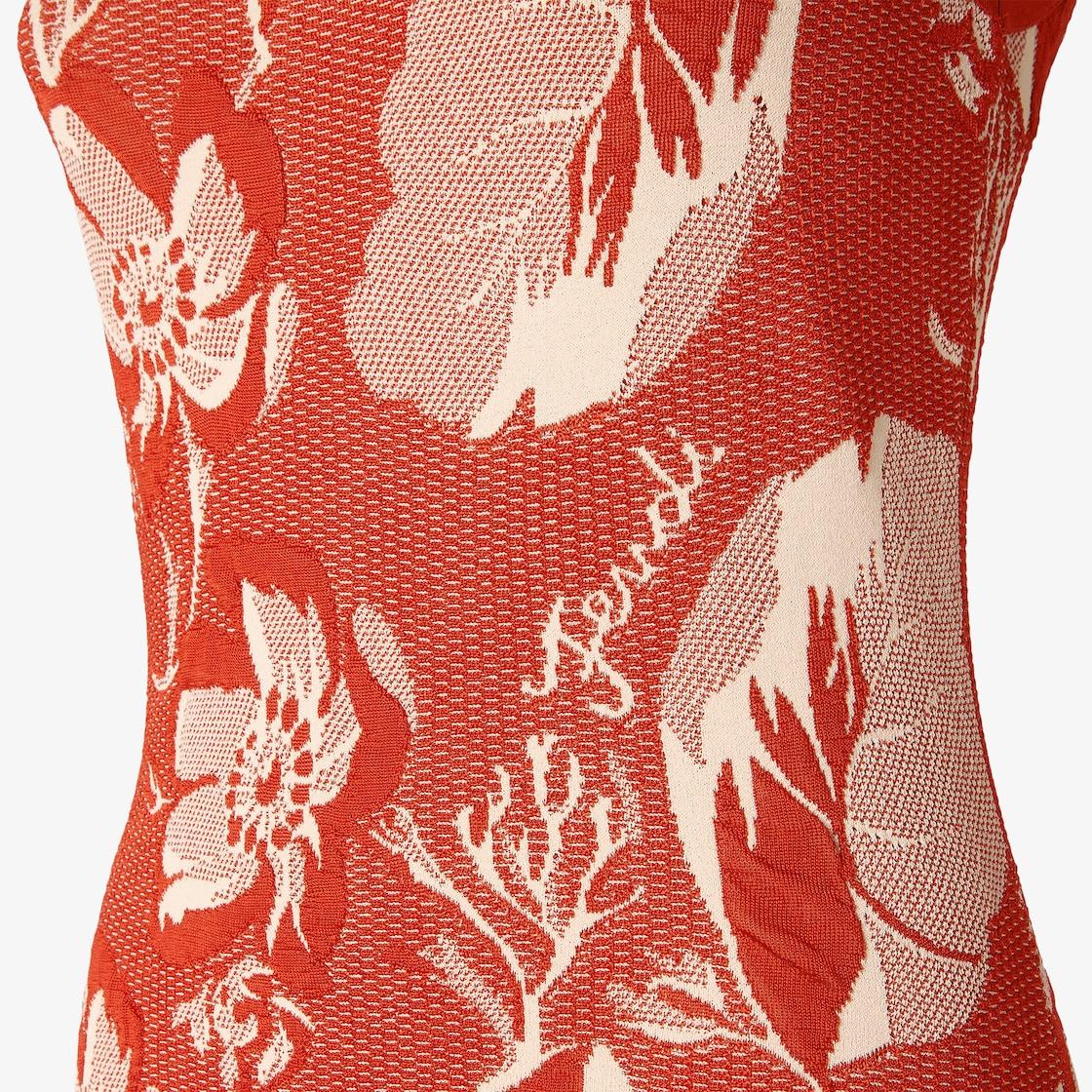 DressRed viscose jacquard dress Product Image