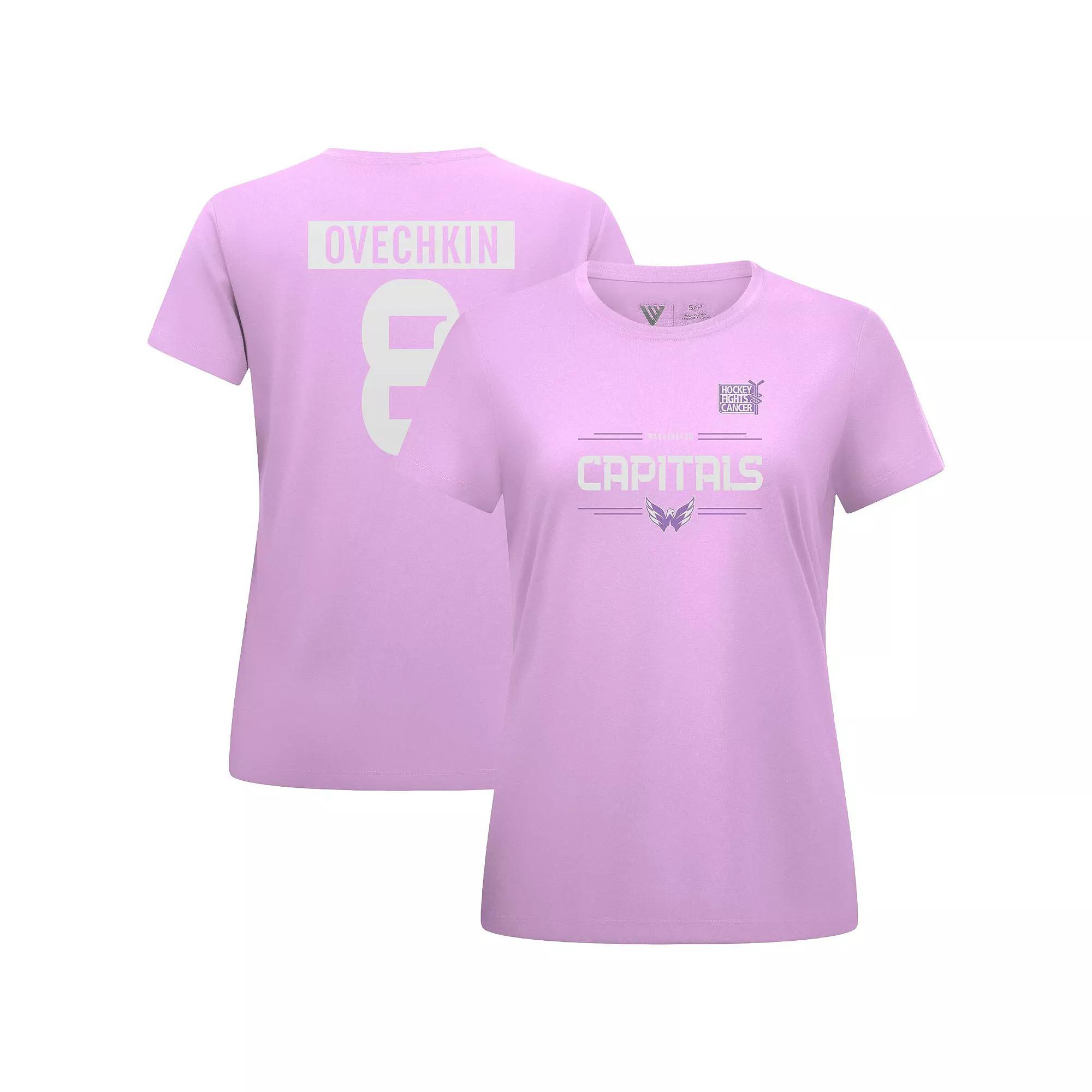 Women's Levelwear Cale Makar Lavender Colorado Avalanche Hockey Fights Cancer Anthem Name & Number T-Shirt,  Product Image
