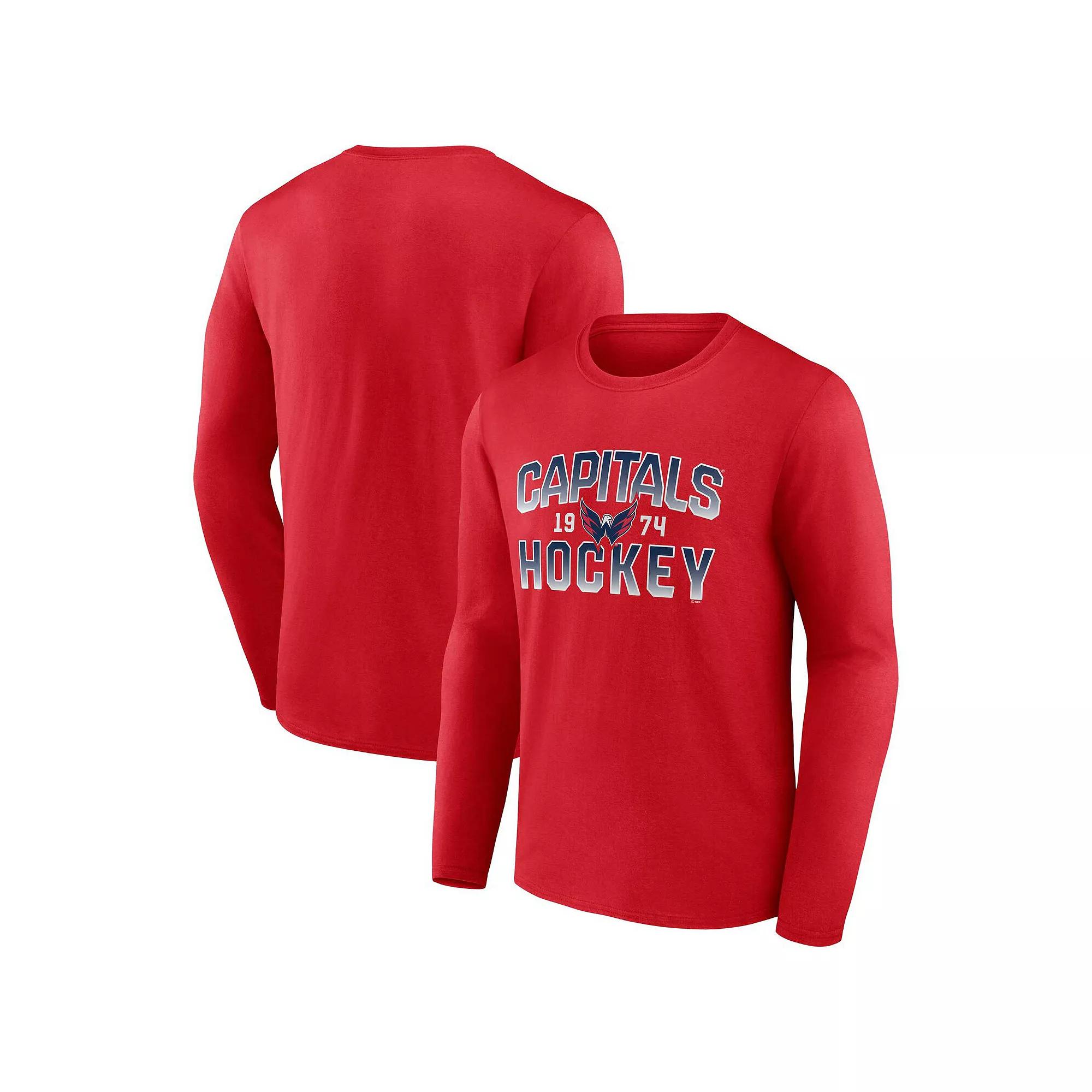 Men's Fanatics Branded Red Washington Capitals Skate Or Die Long Sleeve T-Shirt,  Product Image
