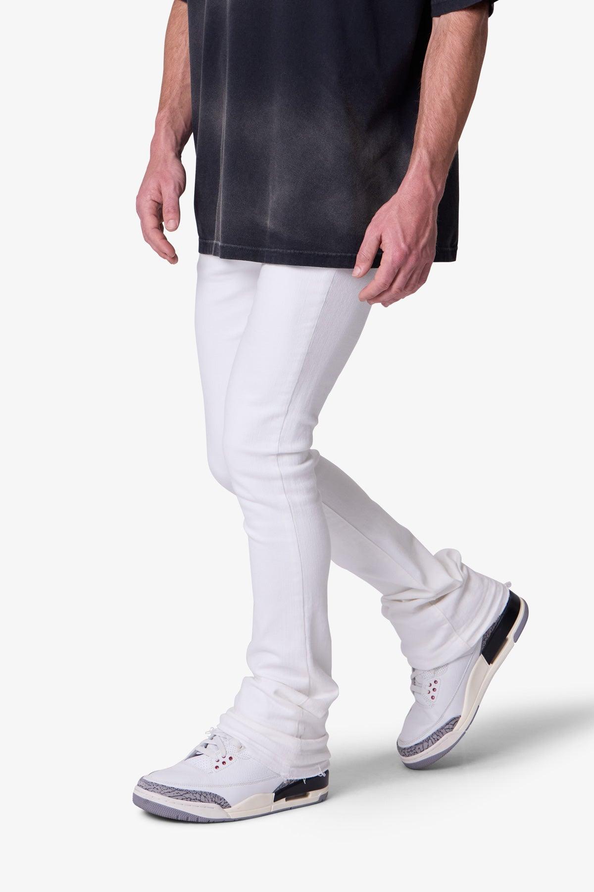 X514 Skinny Stacked Denim - White Product Image