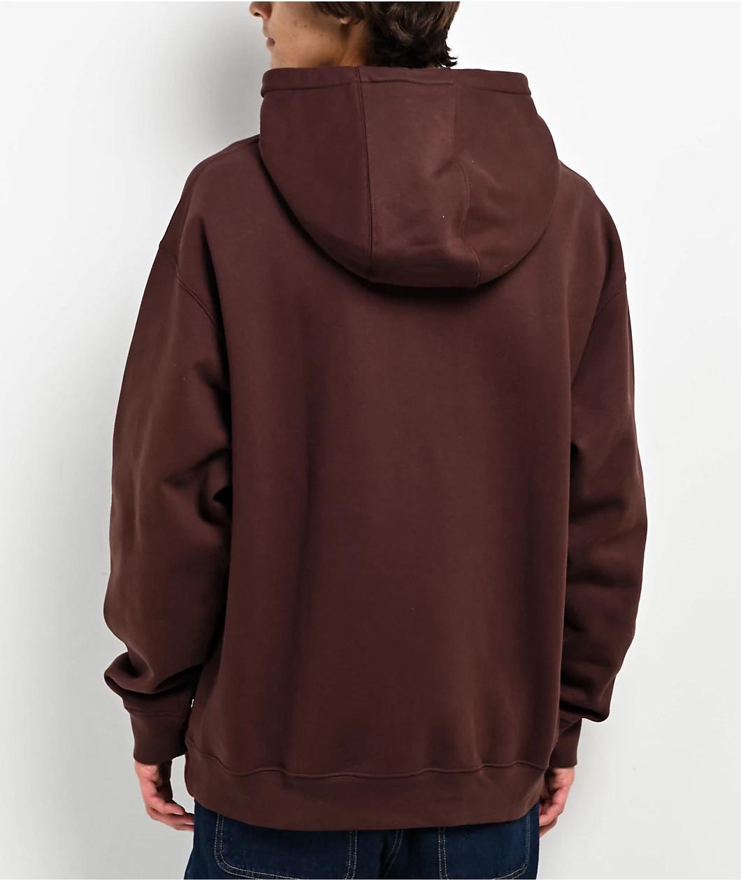 Nike SB Corporate Skateboarding Brown Hoodie Product Image