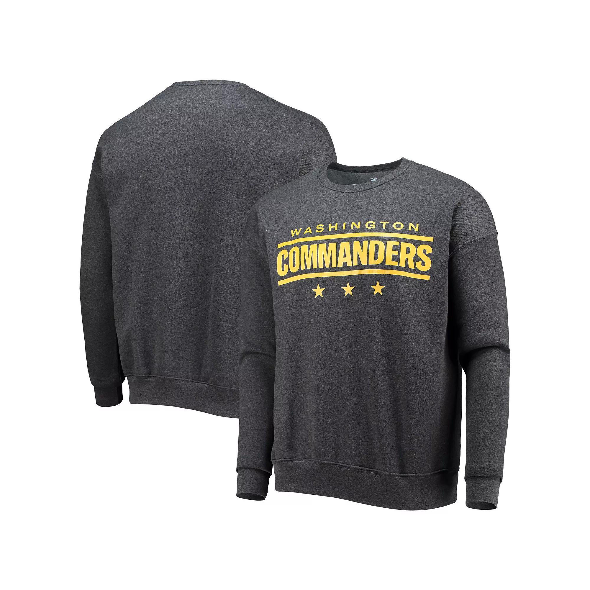 Men's NFL x Darius Rucker Collection by Fanatics Charcoal Washington Commanders Star Sponge Fleece Pullover Sweatshirt,  Product Image