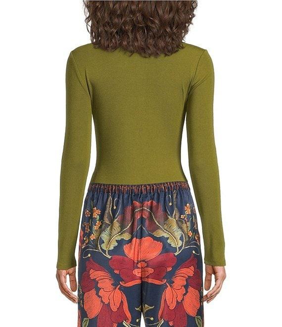 Chelsea & Violet Jessica Knit Ribbed Turtle Neck Long Sleeve Bodysuit Product Image