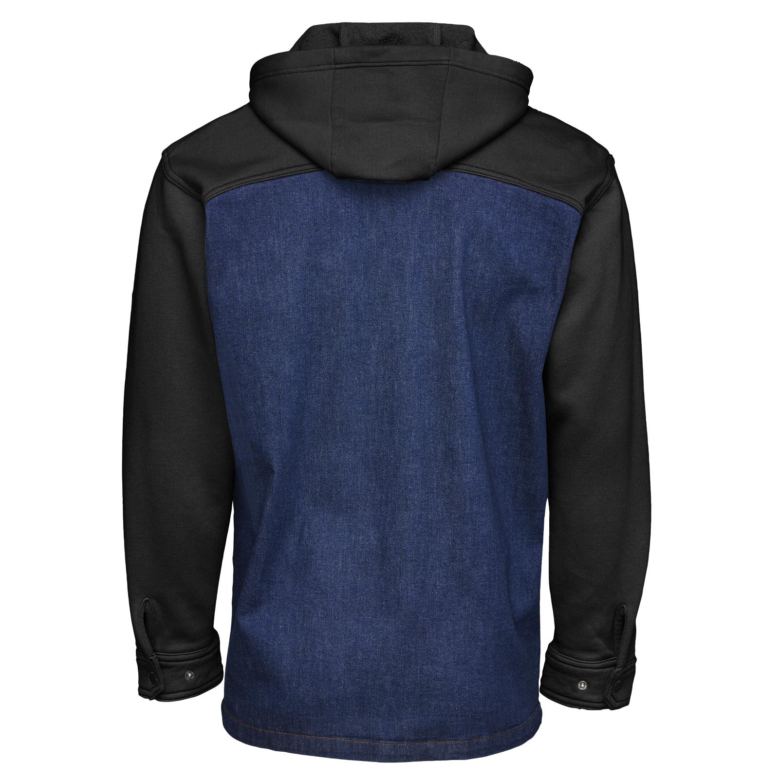 Men’s Denim and Fleece Hooded Shirt Jacket Product Image
